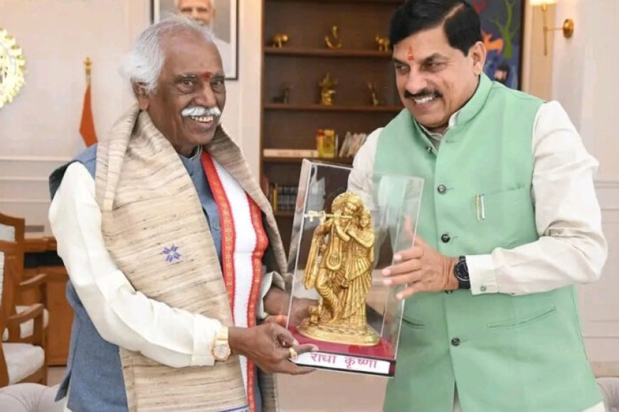 भोपाल-पहुंचे-हरियाणा-के-राज्यपाल-बंडारू-दत्तात्रेय,-cm-मोहन-यादव-ने-की-स्वागत