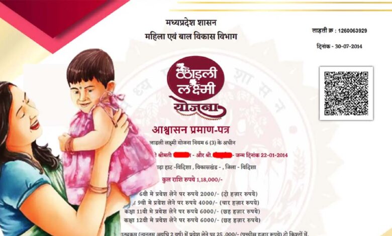 लाड़ली-लक्ष्मी-योजना-सर्टिफिकेट-से-रुका-बाल-विवाह