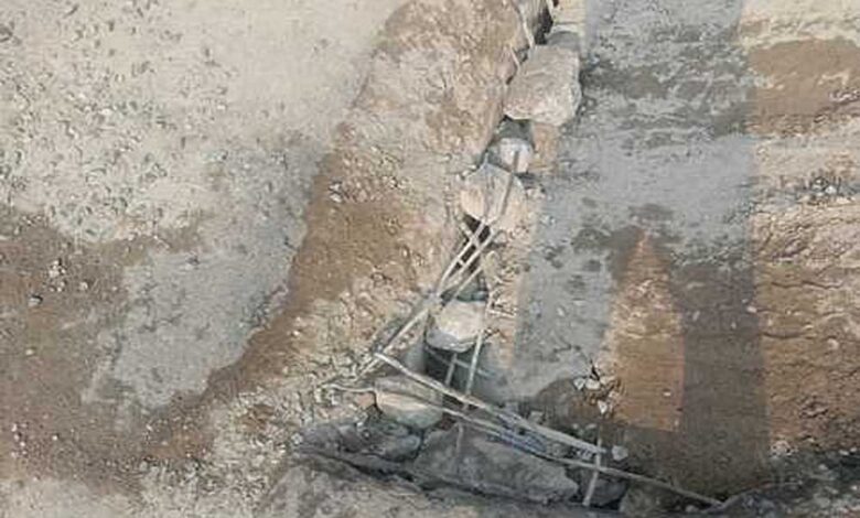 shahdol:-सोन-नदी-के-पुल-का-पिलर-झुका,-पुल-के-बीच-हुआ-एक-गड्ढा,-वाहनों-की-आवाजाही-की-बंद