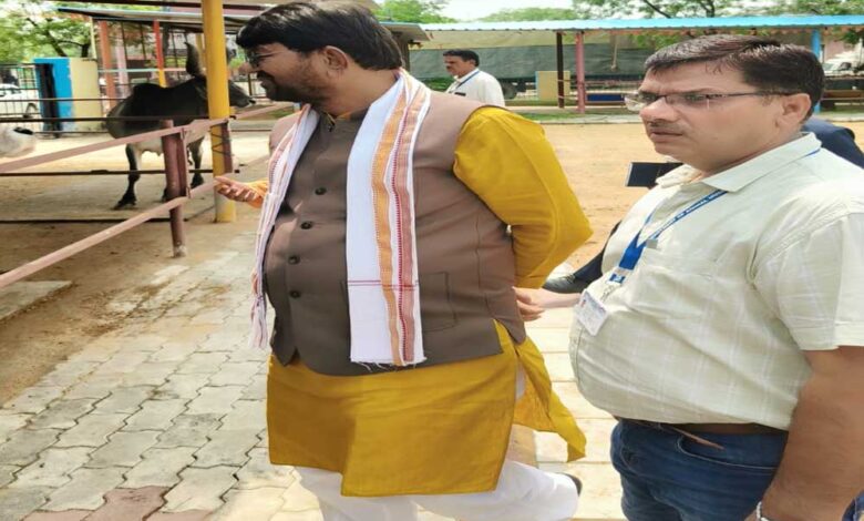 पशुपालन-मंत्री-पटेल-ने-जयपुर-के-गौ-पुनर्वास-केन्द्र-हिंगोनिया-का-भ्रमण-किया