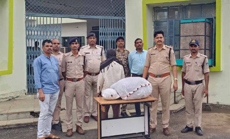 थाना-मोहगांव-पुलिस-की-बड़ी-कार्रवाई-भारी-मात्रा-में-गांजा-जब्त,-एक-तस्कर-गिरफ्तार