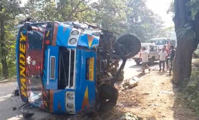 पन्ना-में-दर्दनाक-हादसा:-तेज-रफ्तार-बस-पेड़-से-टकराई,-12-यात्री-घायल,-महिला-की-हालत-नाजुक