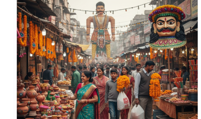 दशहरे-की-रौनक-से-सजे-भोपाल-के-बाजार,-कारोबार-पहुँचा-500-करोड़-की-ओर