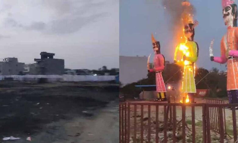 bhopal-दशहरा-हंगामा:-युवक-युवतियों-ने-रावण-पुतला-जलाया-और-फरार,-आयोजकों-में-मची-अफरा-तफरी