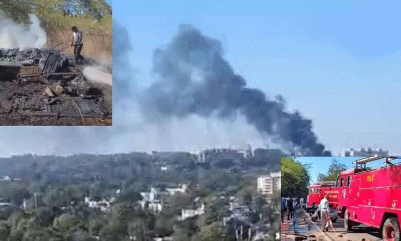 भोपाल में सतपुड़ा भवन के पास भीषण आग, 8 किमी दूर तक दिखा काले धुएं का गुबार