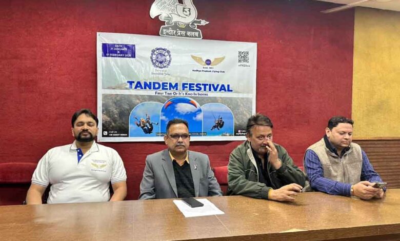 टैंडम पैराग्लाइडिंग फेस्टिवल 31 जनवरी से इंदौर में